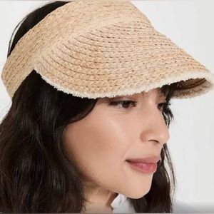 NWT HAT ATTACK JUJA STRAW POCKET VISOR